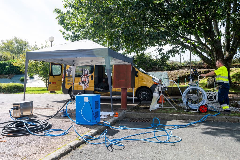 Galería de trabajos de reparación de tuberías con manga