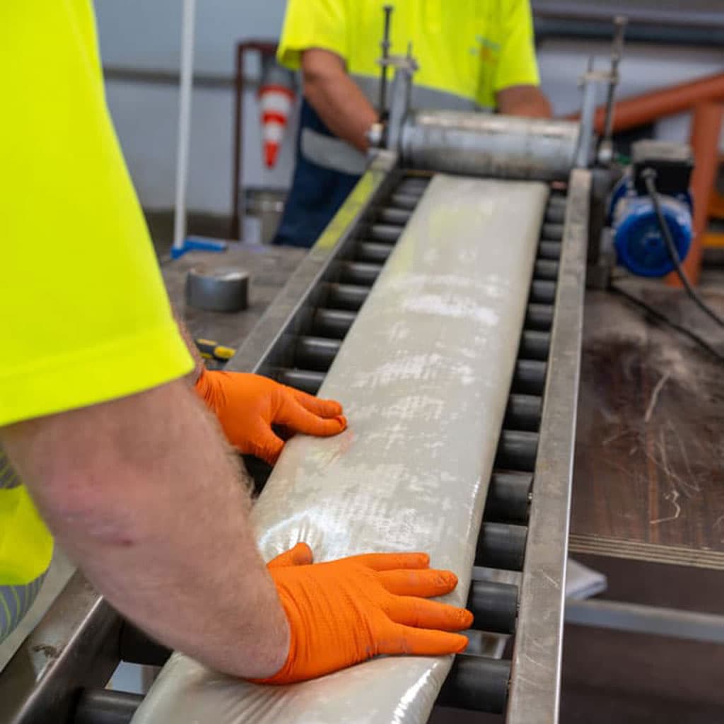 Galería de trabajos de reparación de tuberías con manga